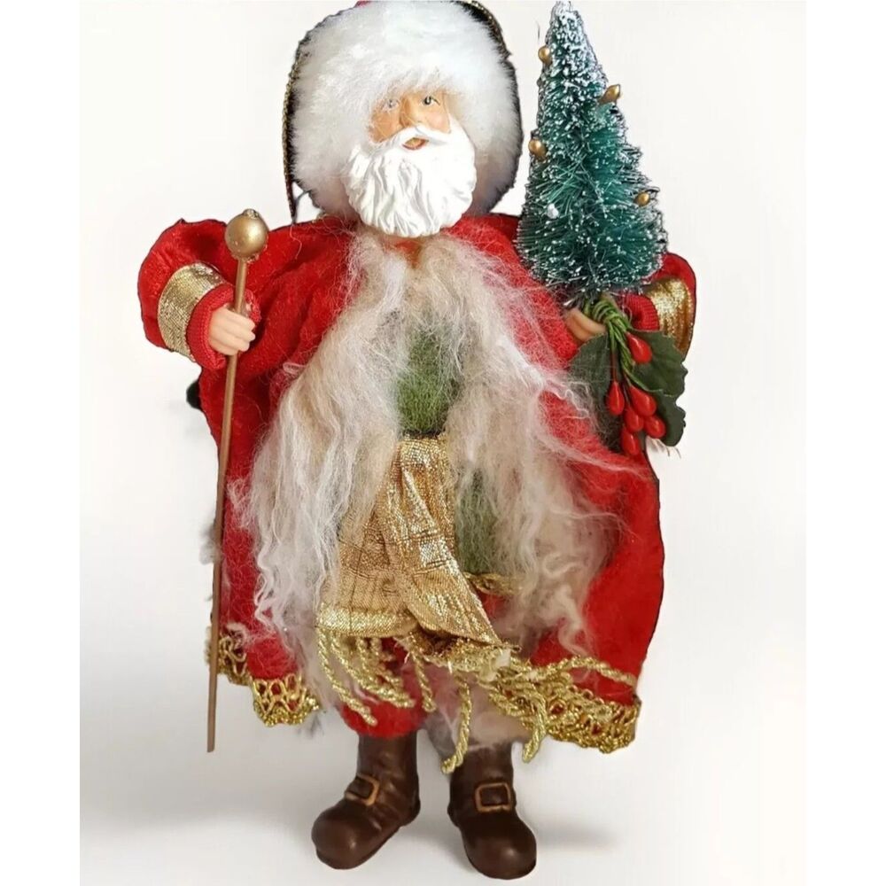 Old World Santa Claus Ornament Rustic 6.5 in Father Christmas